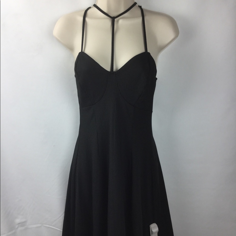 Material girl Spaghetti racer back choker dress